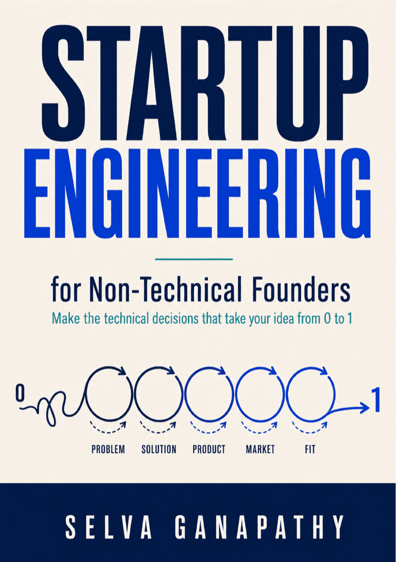Book cover of Startup Engineering for Non-Technical Founders by Selva Ganapathy